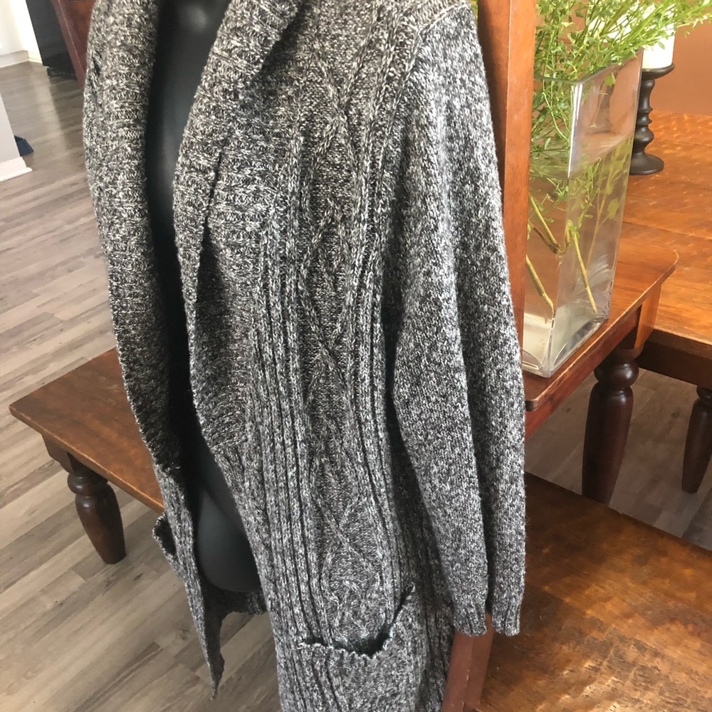 Torrid Grey Cable Duster